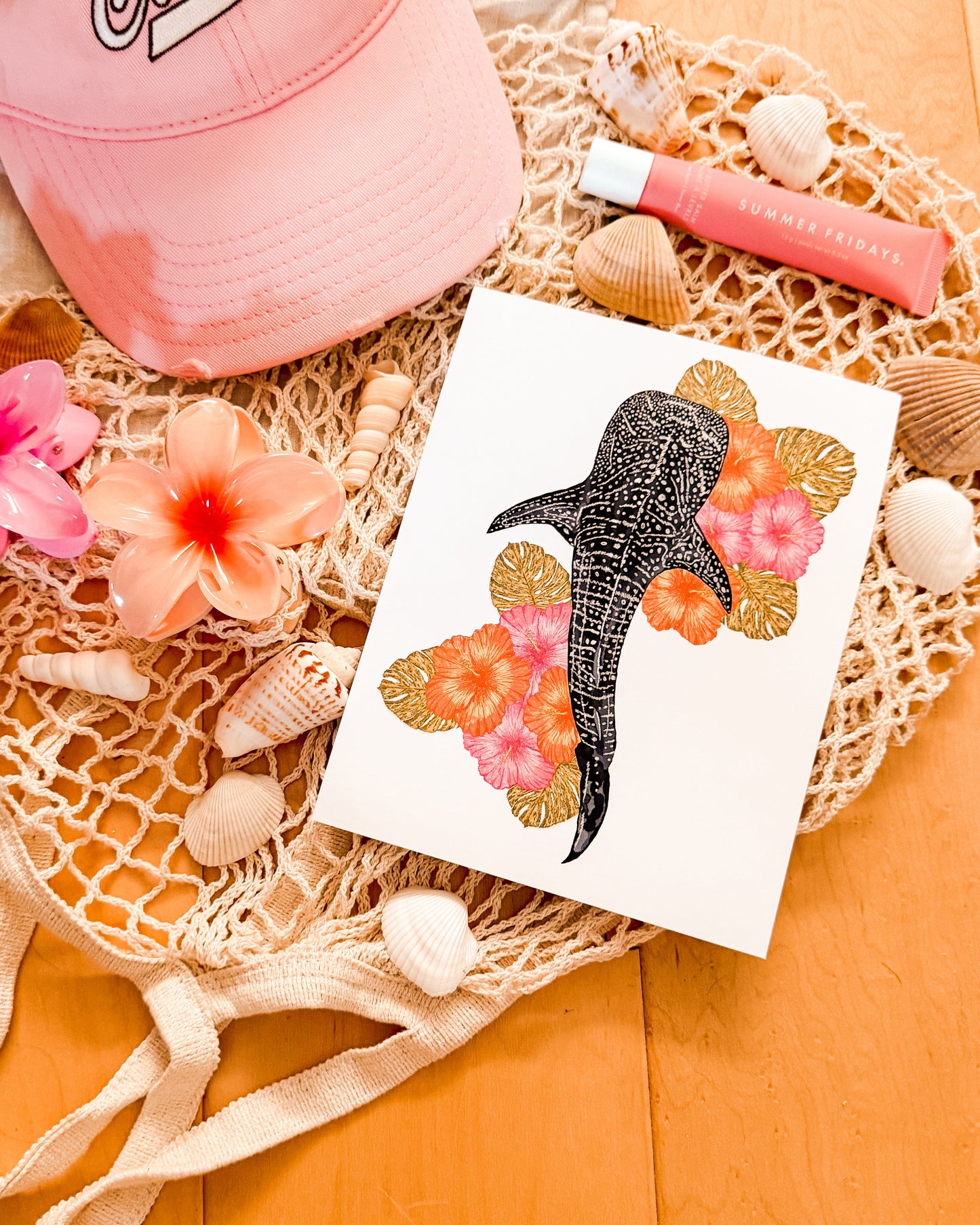 Whale Shark in Bloom - 5x7 Print