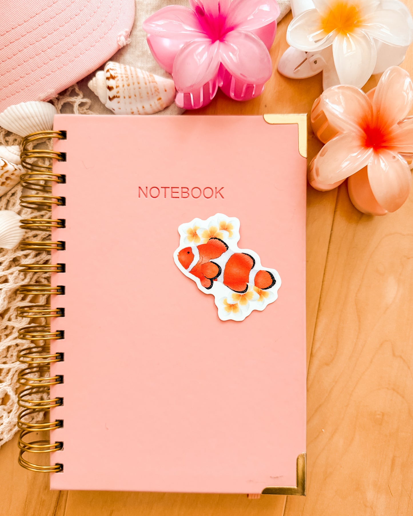 Mini Clownfish in Bloom - Sticker (2.5x2.5")