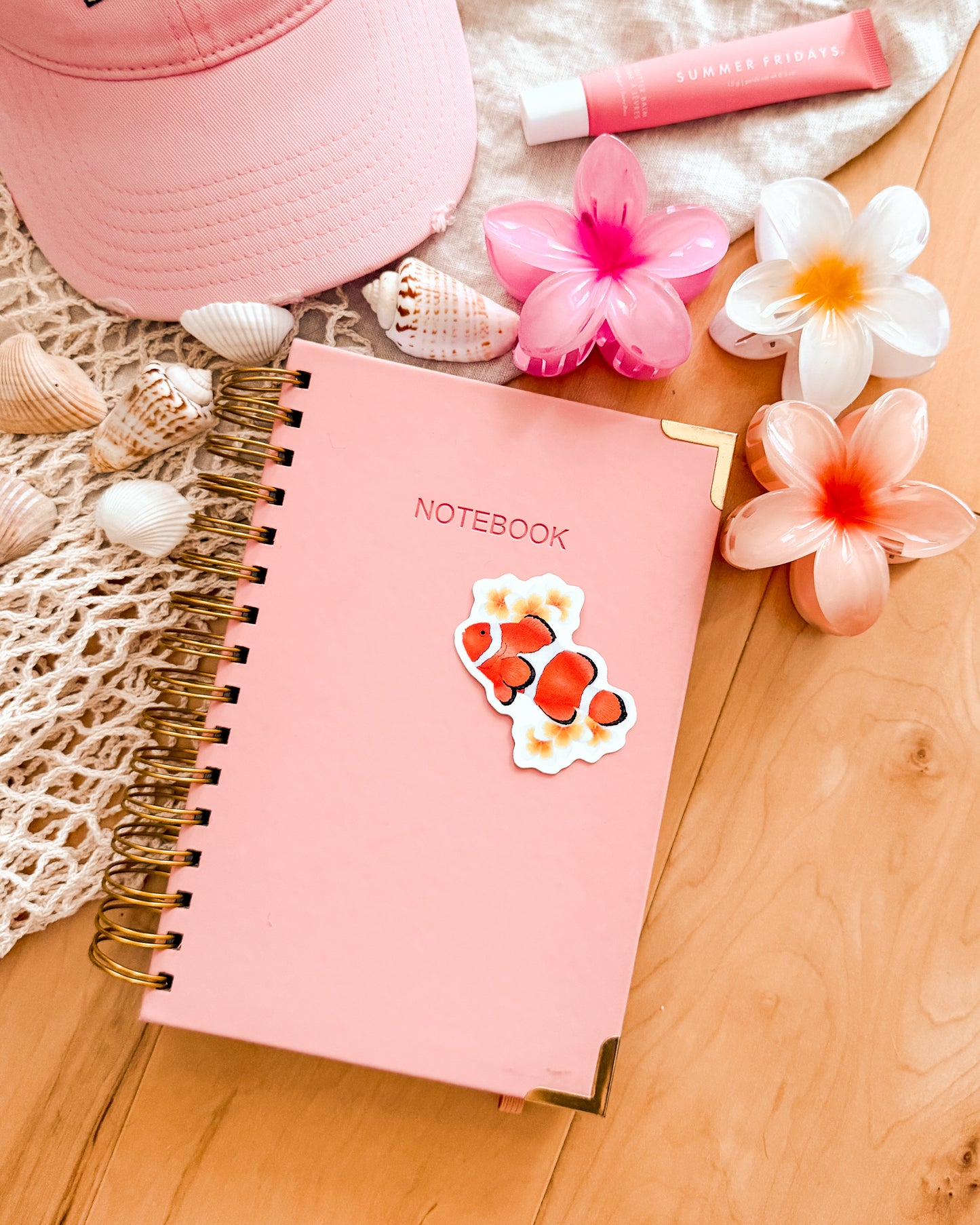 Mini Clownfish in Bloom - Sticker (2.5x2.5")