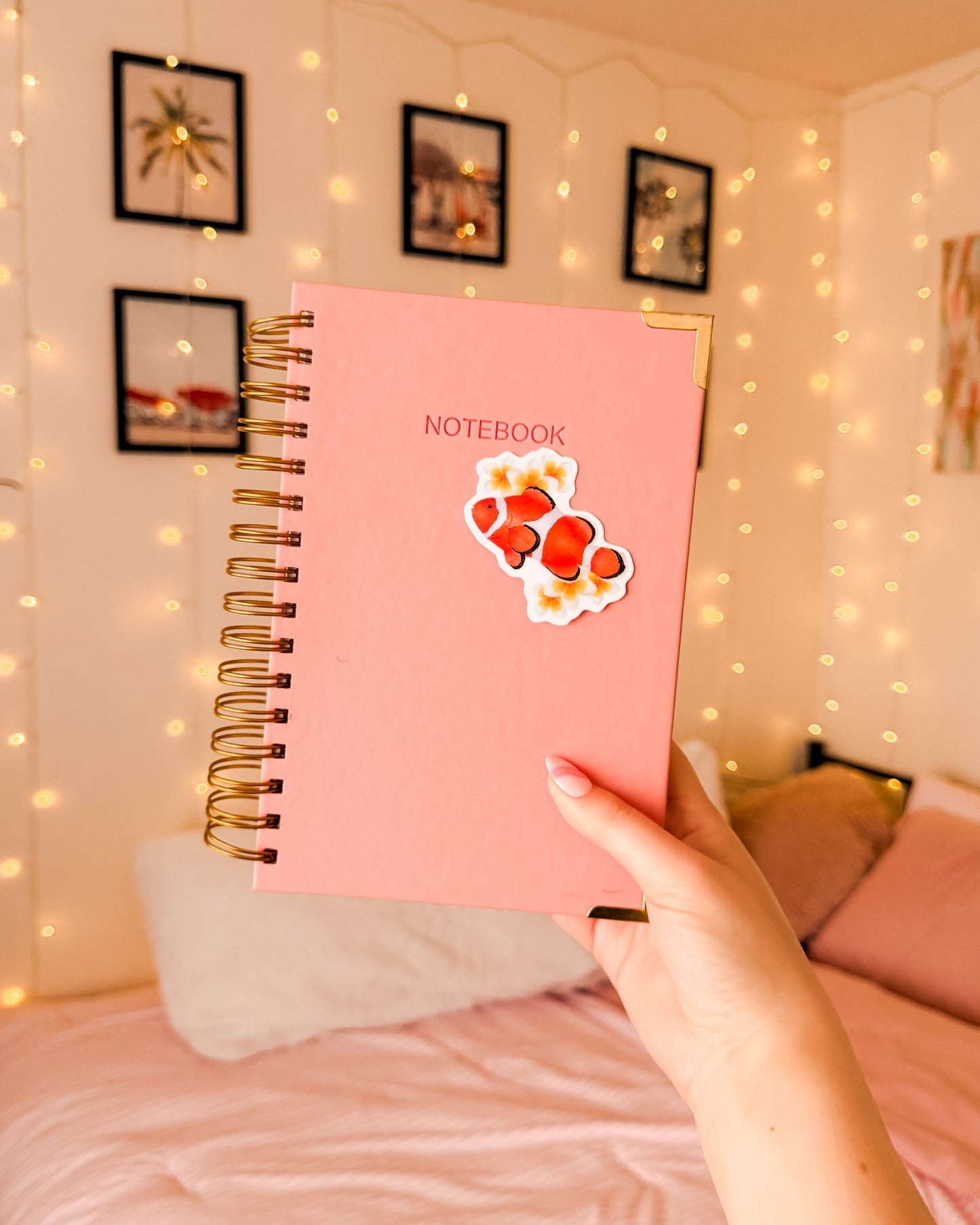 Mini Clownfish in Bloom - Sticker (2.5x2.5")